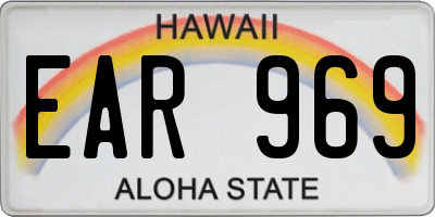 HI license plate EAR969
