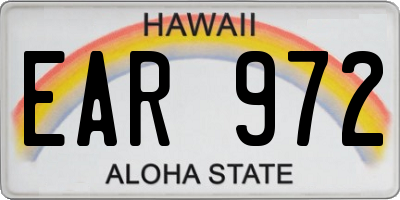 HI license plate EAR972