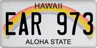 HI license plate EAR973