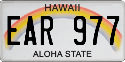 HI license plate EAR977