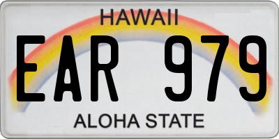 HI license plate EAR979