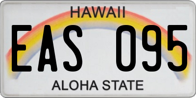 HI license plate EAS095
