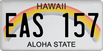 HI license plate EAS157