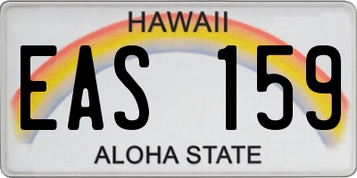 HI license plate EAS159