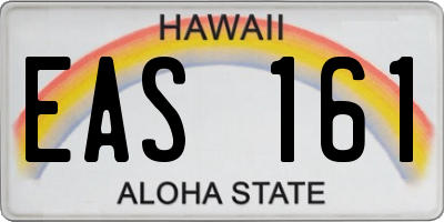HI license plate EAS161