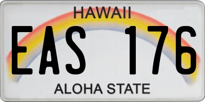 HI license plate EAS176