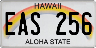 HI license plate EAS256