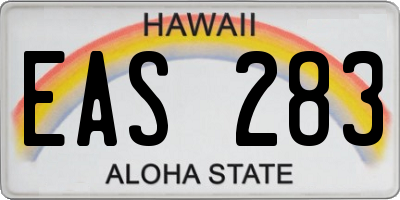 HI license plate EAS283