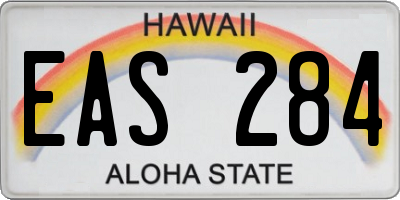 HI license plate EAS284