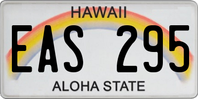 HI license plate EAS295