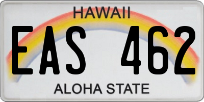 HI license plate EAS462