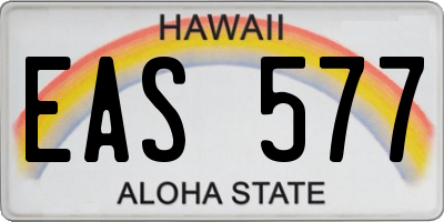HI license plate EAS577