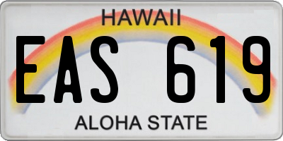 HI license plate EAS619