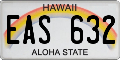 HI license plate EAS632