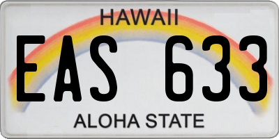 HI license plate EAS633