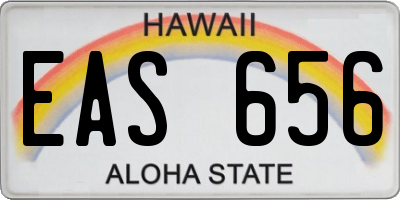 HI license plate EAS656