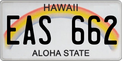 HI license plate EAS662