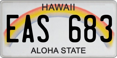 HI license plate EAS683