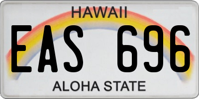 HI license plate EAS696