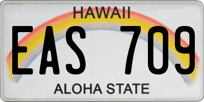 HI license plate EAS709