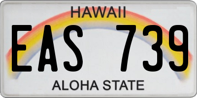 HI license plate EAS739