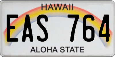 HI license plate EAS764