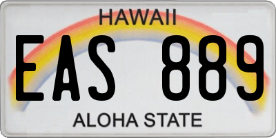 HI license plate EAS889