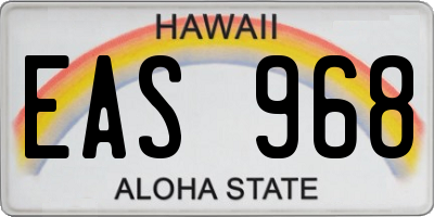HI license plate EAS968