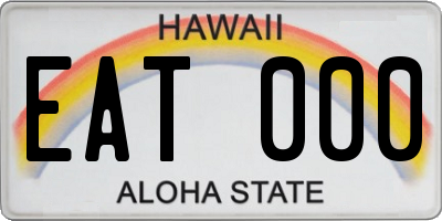 HI license plate EAT000