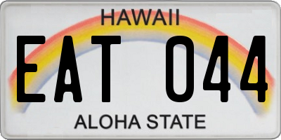 HI license plate EAT044