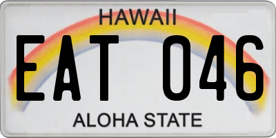 HI license plate EAT046