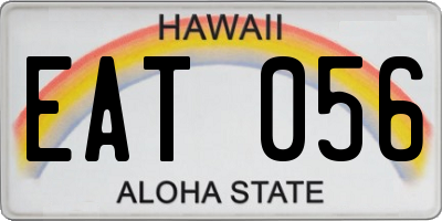 HI license plate EAT056