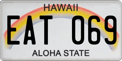 HI license plate EAT069