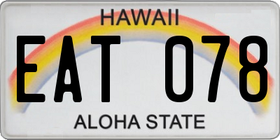 HI license plate EAT078