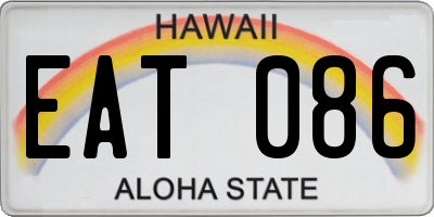 HI license plate EAT086