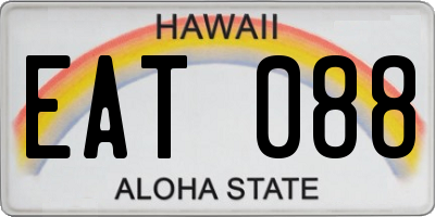 HI license plate EAT088