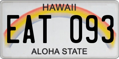 HI license plate EAT093