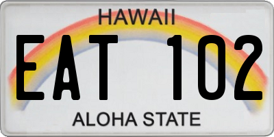 HI license plate EAT102