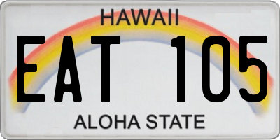 HI license plate EAT105