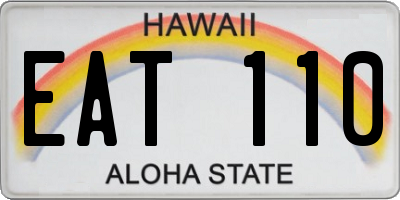 HI license plate EAT110