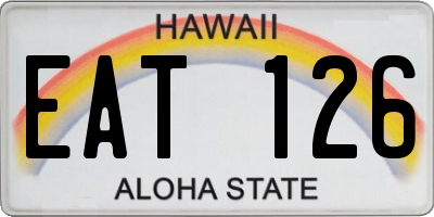 HI license plate EAT126