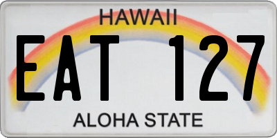 HI license plate EAT127