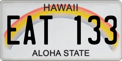 HI license plate EAT133