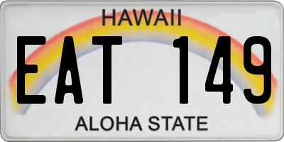 HI license plate EAT149