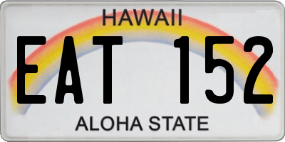 HI license plate EAT152