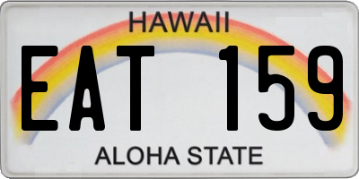 HI license plate EAT159