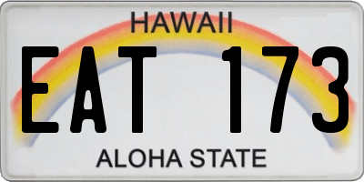 HI license plate EAT173