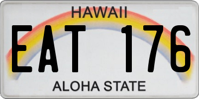 HI license plate EAT176