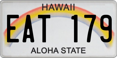 HI license plate EAT179