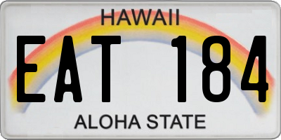 HI license plate EAT184